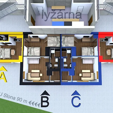 U Kralika, Prizemni Bezbarierove A,b,c,d - 50 Metru Od Vleku - Prejdete V Lyzacich, Pod Bobovou Drahou, Parkovani Zdarma, Lyzarna S Vysouseci Bot, Dolní Morava
