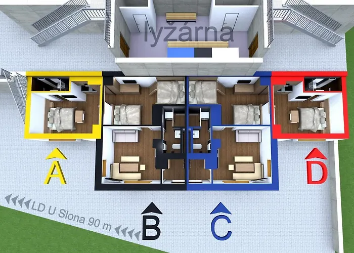 U Kralika, Prizemni Bezbarierove A,b,c,d - 50 Metru Od Vleku - Prejdete V Lyzacich, Pod Bobovou Drahou, Parkovani Zdarma, Lyzarna S Vysouseci Bot, Dolní Morava